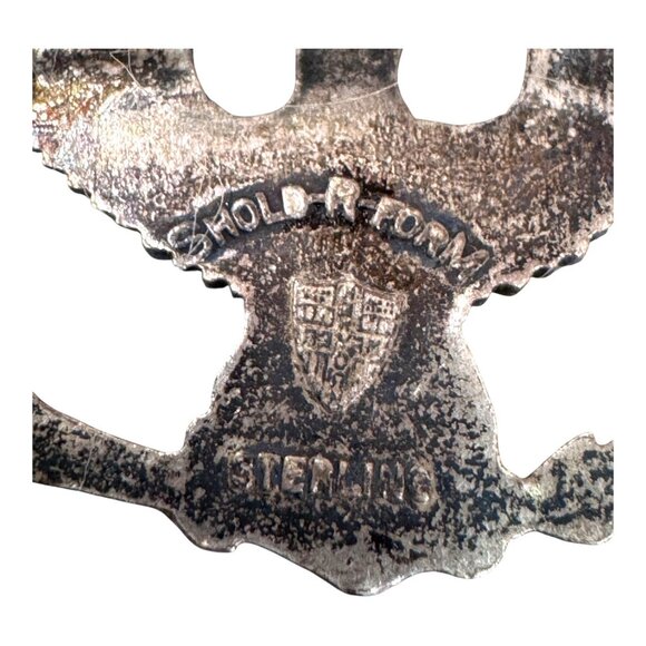 WWII era Colonel Eagle Rank Pin Sterling Meyer Shold-R-Form Insignia Brooch - Picture 3 of 7